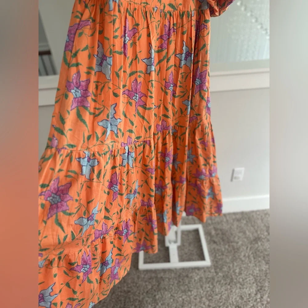 Tuckernuck Hyacinth House Orange Floral Dress - Picture 5 of 6